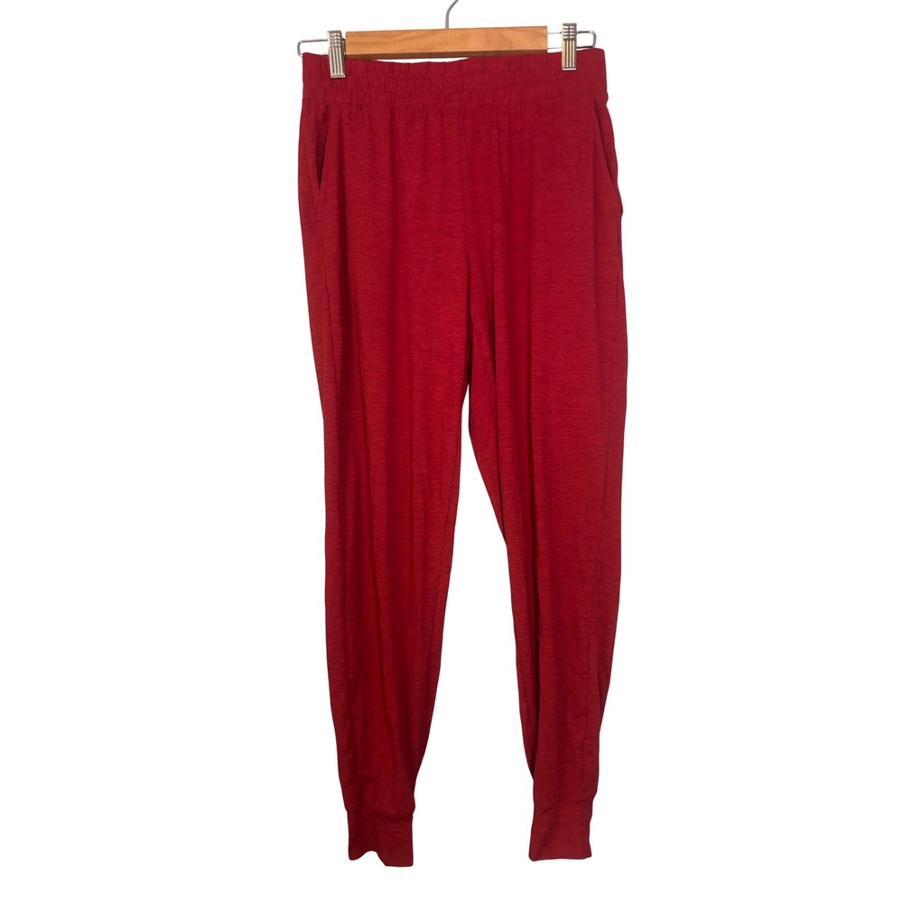 Freely Womens Heathered Red Jogger Pants Elastic Waist Activewear Size Small